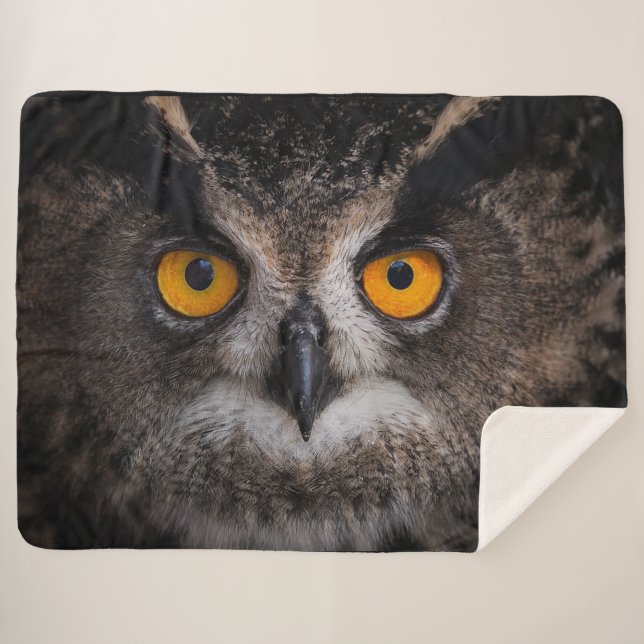 COUVERTURE SHERPA YEUX OWL (Devant (Horizontal))