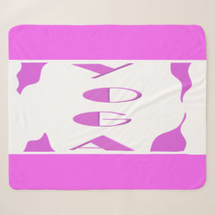 Couverture Sherpa Yoga méditation détente yoga blanc pâle violet