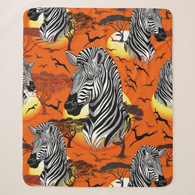 Couverture Sherpa Zebra African Savanna Wild Animal (Devant)