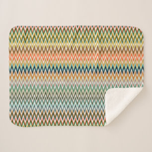 Couverture Sherpa Zigzag Multicolor Motif