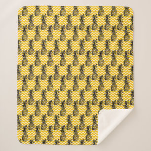 Couverture Sherpa Zigzags d'ananas