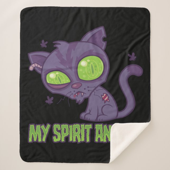 Couverture Sherpa Zombie Kitten Is My Spirit Animal (Devant)