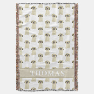 Couverture Shih Tzu personnalisé (Blonde Tan Golden) Brun cla