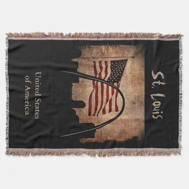 Couverture Signal aérien Rustic American Flag St. Louis (Devant)
