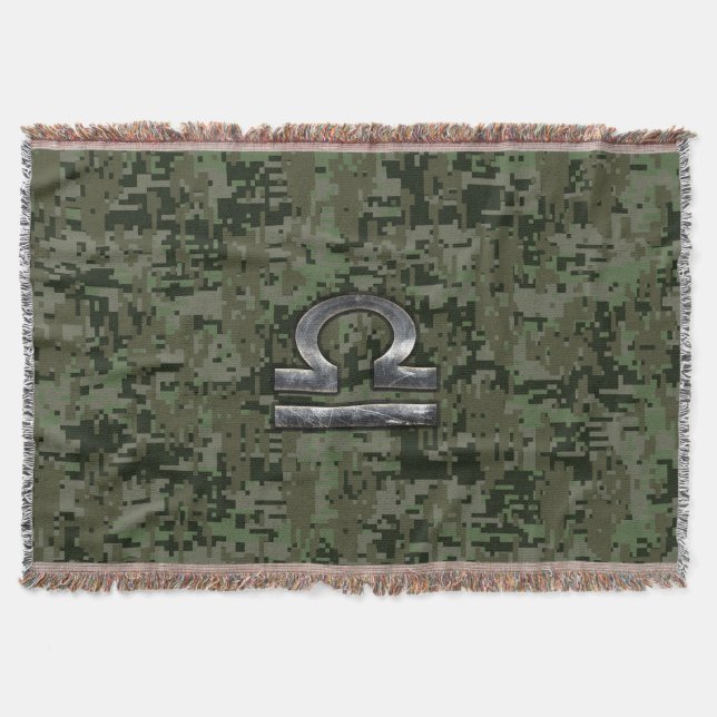 Couverture Silver Libra Zodiac Green Camo numérique (Devant)
