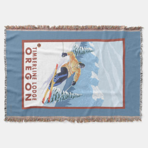 Couverture Skieur de neige de Downhhill - loge de Timberline,