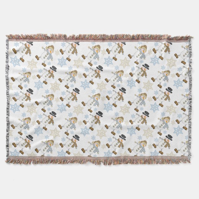 Couverture Snowman Snowflake Motif (Devant)