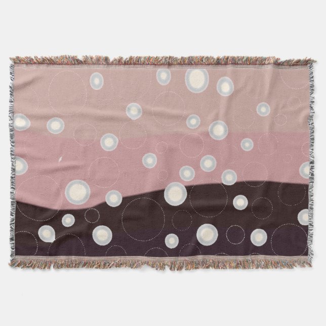 Couverture Soft Abstract Waves & Bubbles – Modern Minimalist  (Devant)