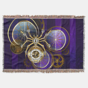Couverture Spider Steampunk sur Arrière - plan pourpre
