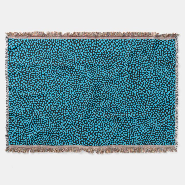 Couverture Spots aléatoires - bleu ciel sur noir (Devant)