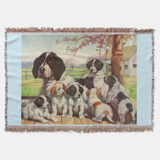 Couverture springer spaniel maman et chiots (Devant)