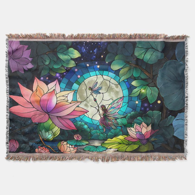 Couverture Stained Glass Little Fairy With Dragonfly (Devant)