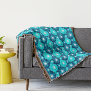 Couverture Starburbs et pingwheel, indigo et turquoise