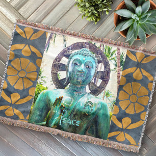 Couverture Statue de Bouddha Turquoise Asiatique Photo Citati