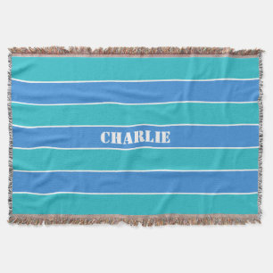 Couverture Stripes Motif personnalisé monogramme jeter couver