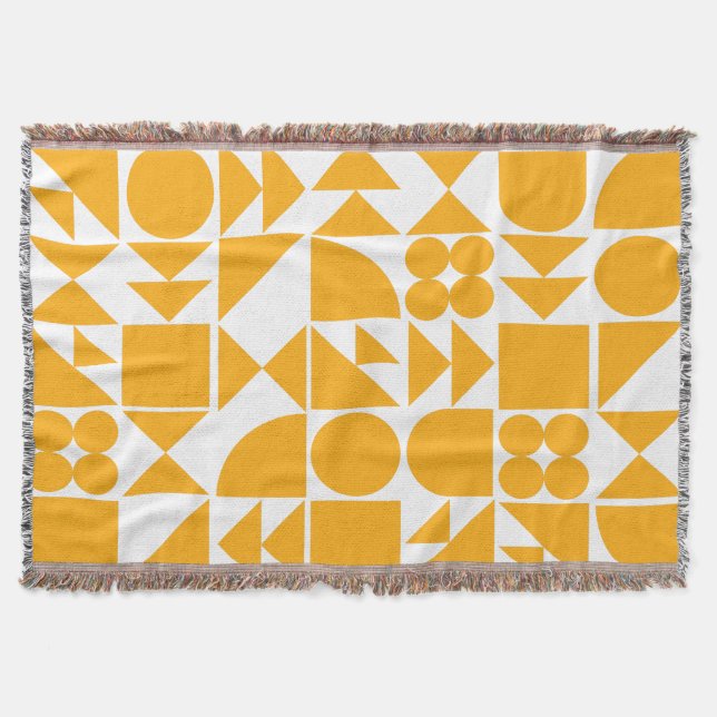 Couverture Style Jaune moderne Motif de formes géométriques (Devant)
