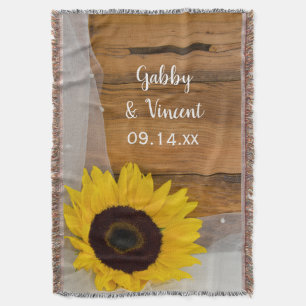 Couverture Sunflower et Voile nuptiale Mariage campagnard Kee