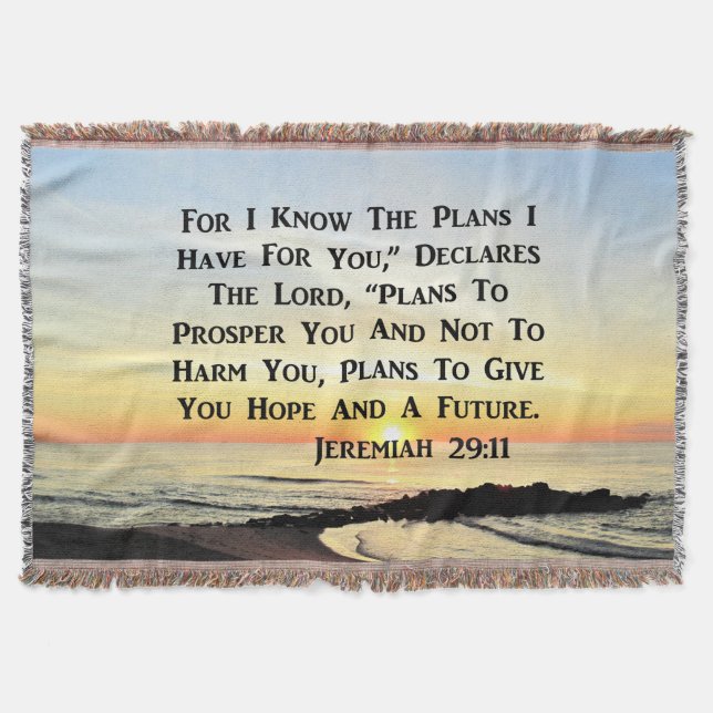 COUVERTURE SUNRISE JEREMIAH 29:11 BIBLE VERSE (Devant)
