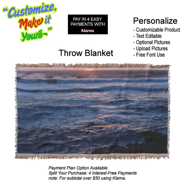 Couverture Sunset Beach Jeu de protection 49 (Sunset Beach Throw Blanket 49.)