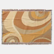Super Orange Gold Brown Mid Century Moderne