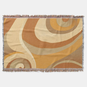 Couverture Super Orange Gold Brown Mid Century Moderne