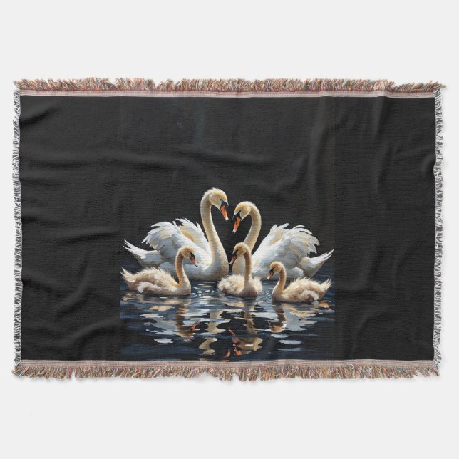 Couverture Swan Family on Black Lake Artwork (Devant)