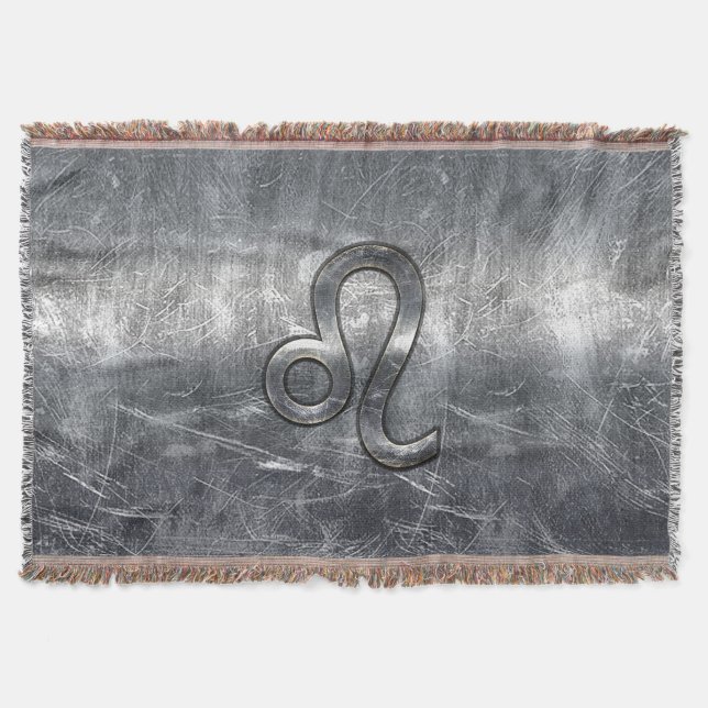 Couverture Symbole du Zodiaque de Leo en Grunge style désossé (Devant)