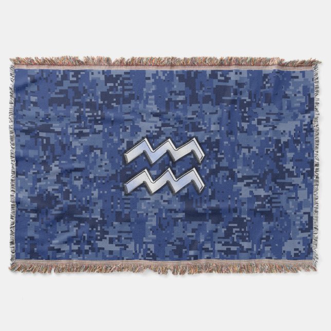 Couverture Symbole Zodiaque Silver Aquarius Marine Camion num (Devant)