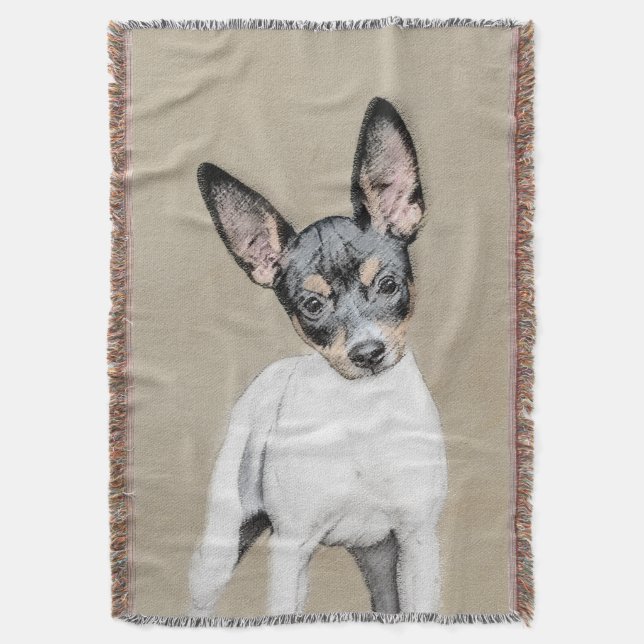 Couverture Tableau Rat Terrier - Cute Original Chien Art (devant Vertical)