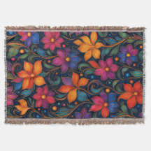 Tablier de cuisine à motif floral coloré | Vibrant