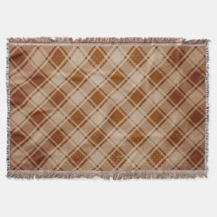 Couverture Tan, Argile, Rouille Rustique Plaid Thant