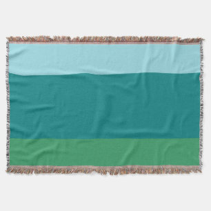 Couverture Tanager Turquoise, Teal Bleu et Kelly Vert Horiz