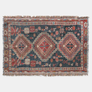 Couverture Tapis oriental d'antiquité persan turc Karbistan