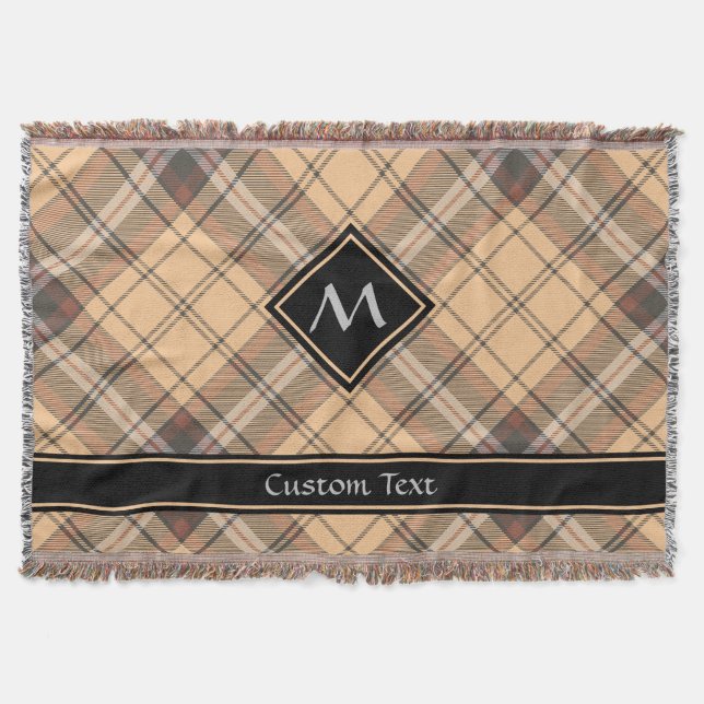 Couverture Tartan beige et Brown (Devant)
