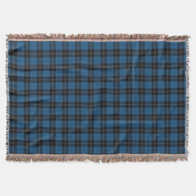 Couverture Tartan bleu de chasse de Ramsay de clan écossais (Devant)