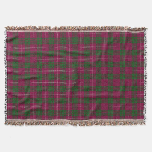 Couverture Tartan écossais de Crawford de clan (Devant)