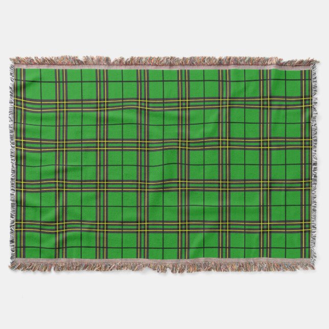 Couverture Tartan jaune vert (Devant)