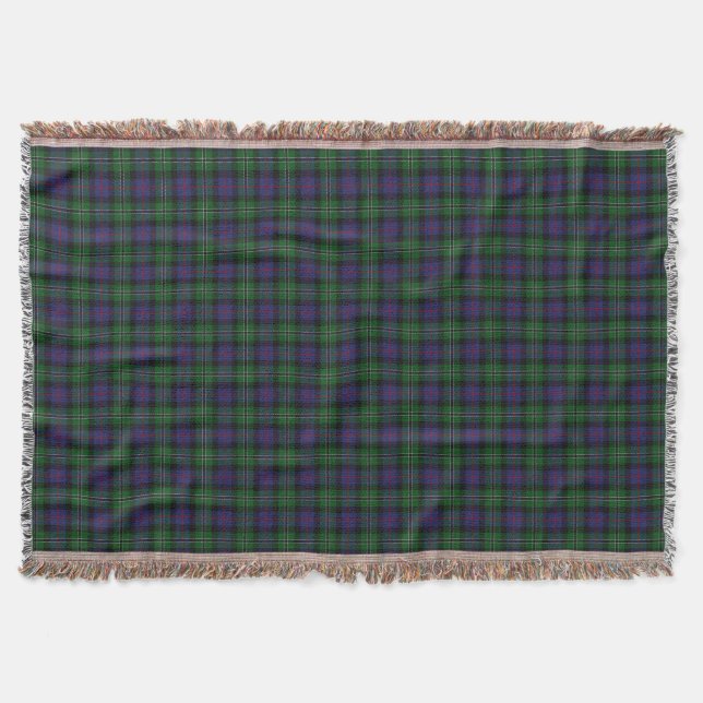 Couverture Tartan rose de chasse de clan écossais (Devant)