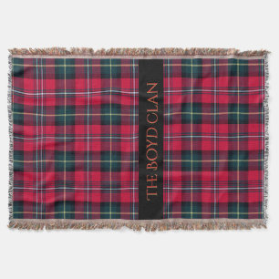 Couverture Tartan rouge (personnalisable)