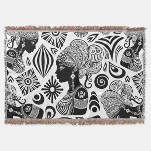 Couverture Tatouage Tribal Portrait de Fille Africaine