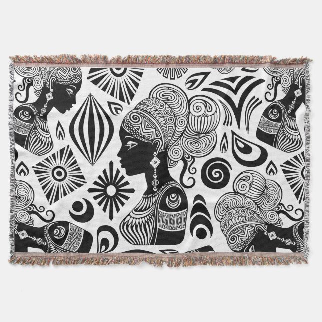 Couverture Tatouage Tribal Portrait de Fille Africaine (Devant)