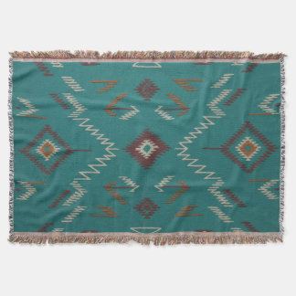 Couverture Teal Southwest Navajo Geometric