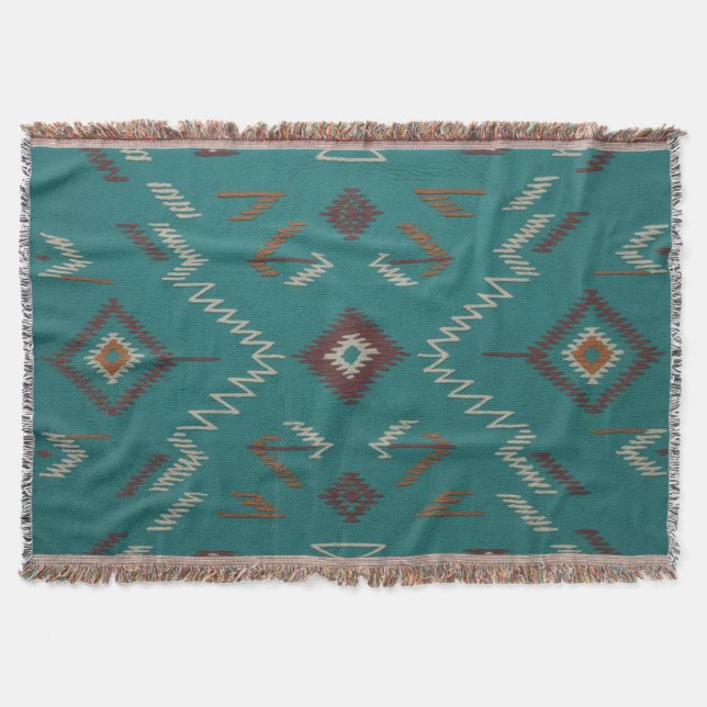 Couverture Teal Southwest Navajo Geometric (Devant)