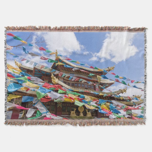 Couverture Temple tibétain avec drapeaux de prière - Yunnan,  (Devant)