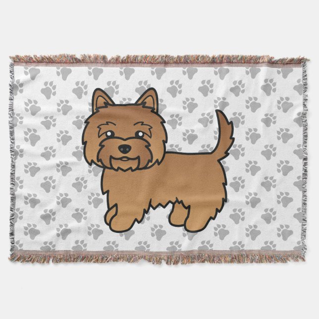 Couverture Terrier Cairn Rouge Chien de Dessin Animé Mignon (Devant)