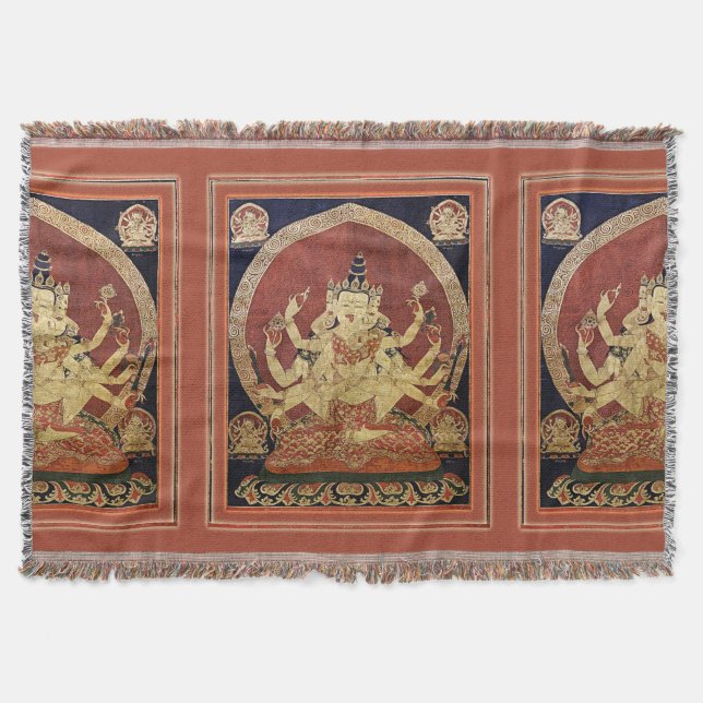 Couverture Thangka tibétain de Guhyasamaja Akshobhyavajra (Devant)