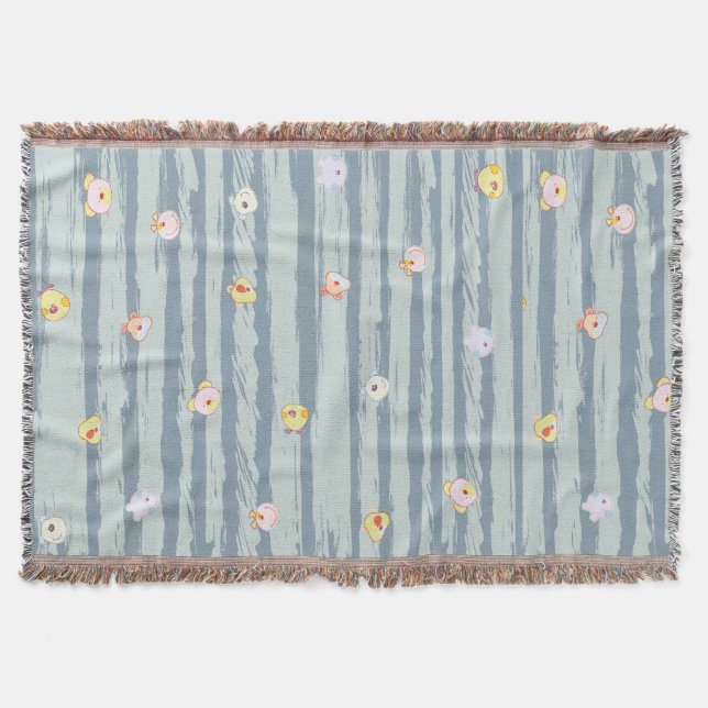 Couverture Throw Blanket – Whimsy Faces (Devant)