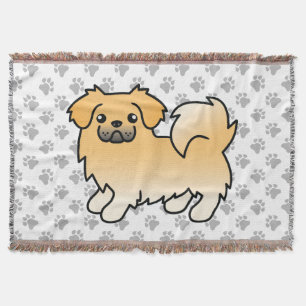 Couverture Tibétain Spaniel Faon Chien de Dessin Animé Mignon