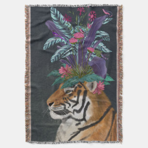 Couverture Tigre avec tête tropicale