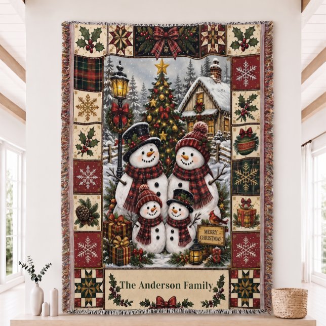 Couverture tissée en patchwork de Noël  (Créateur téléchargé)